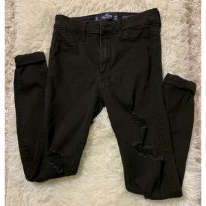 Hollister Black Distressed Jeans 1R (W25-L26)